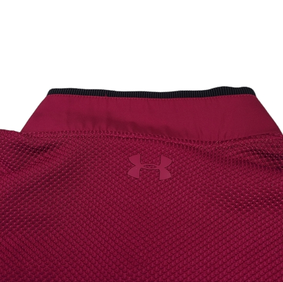 Under Armour Golf ColdGear 1/4 Snap Pullover Sweater Men's Size XL Magenta - Picture 8 of 12